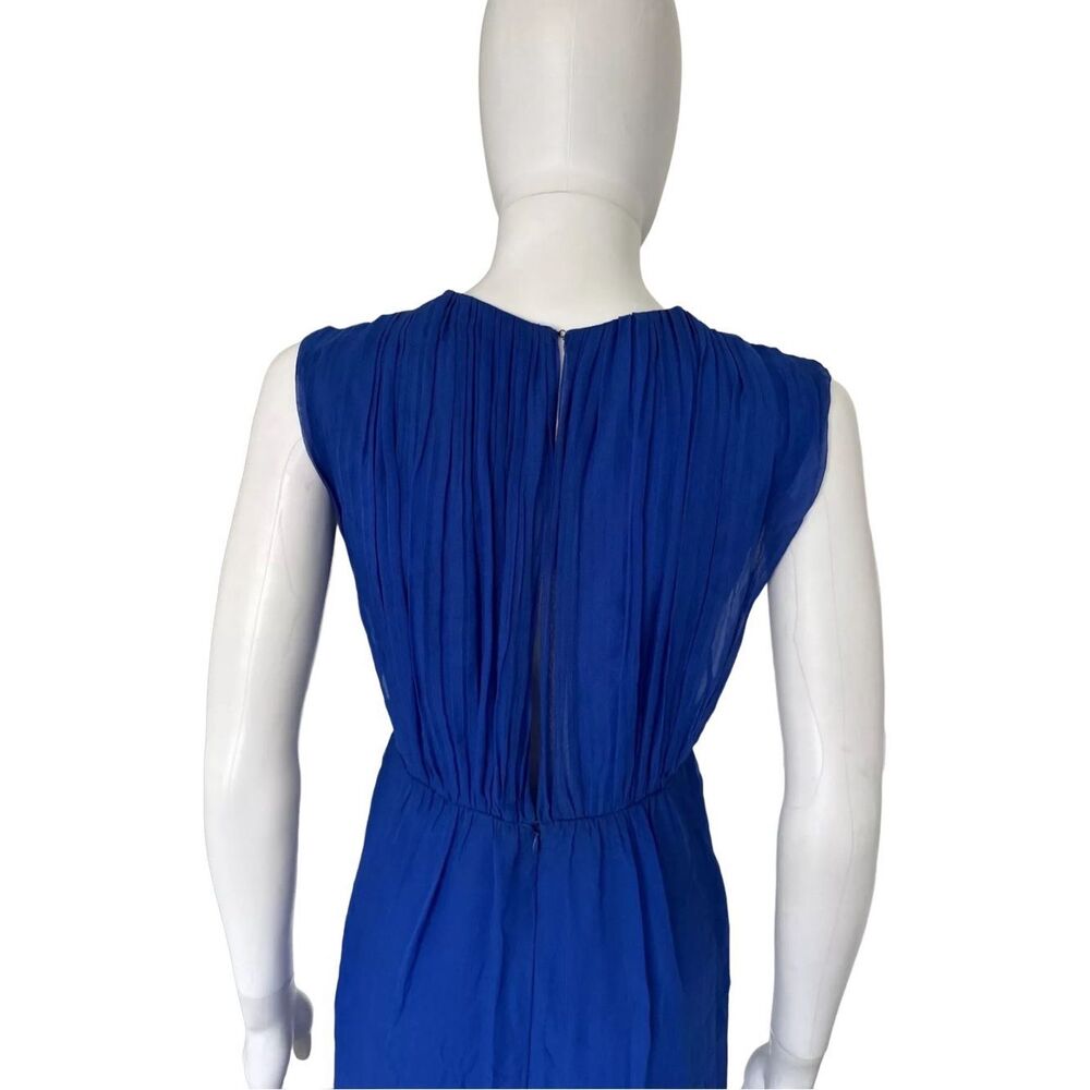BALENCIAGA Blue Silk Vintage Knee Length Sleeveless Dress Size Small 2010 - Picture 4 of 13